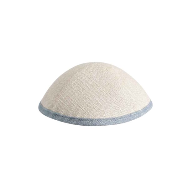 Personalized Bar Mitzvah kippah with custom embroidery and Hebrew lettering