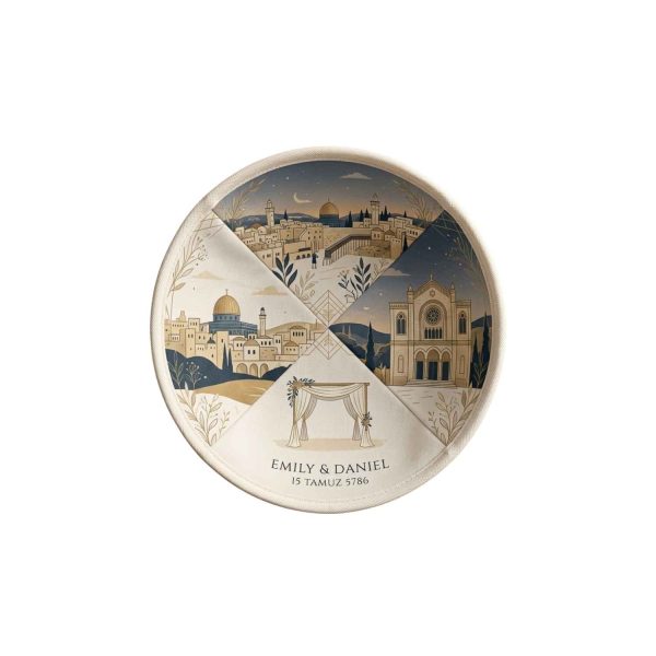 custom yarmulkes for guests at a Jewish wedding celebration
